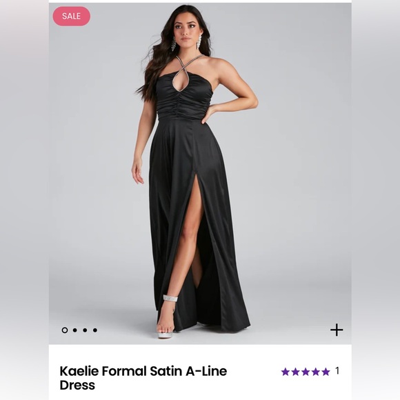 Kaelie Formal Satin A-Line Dress XS - Picture 1 of 6